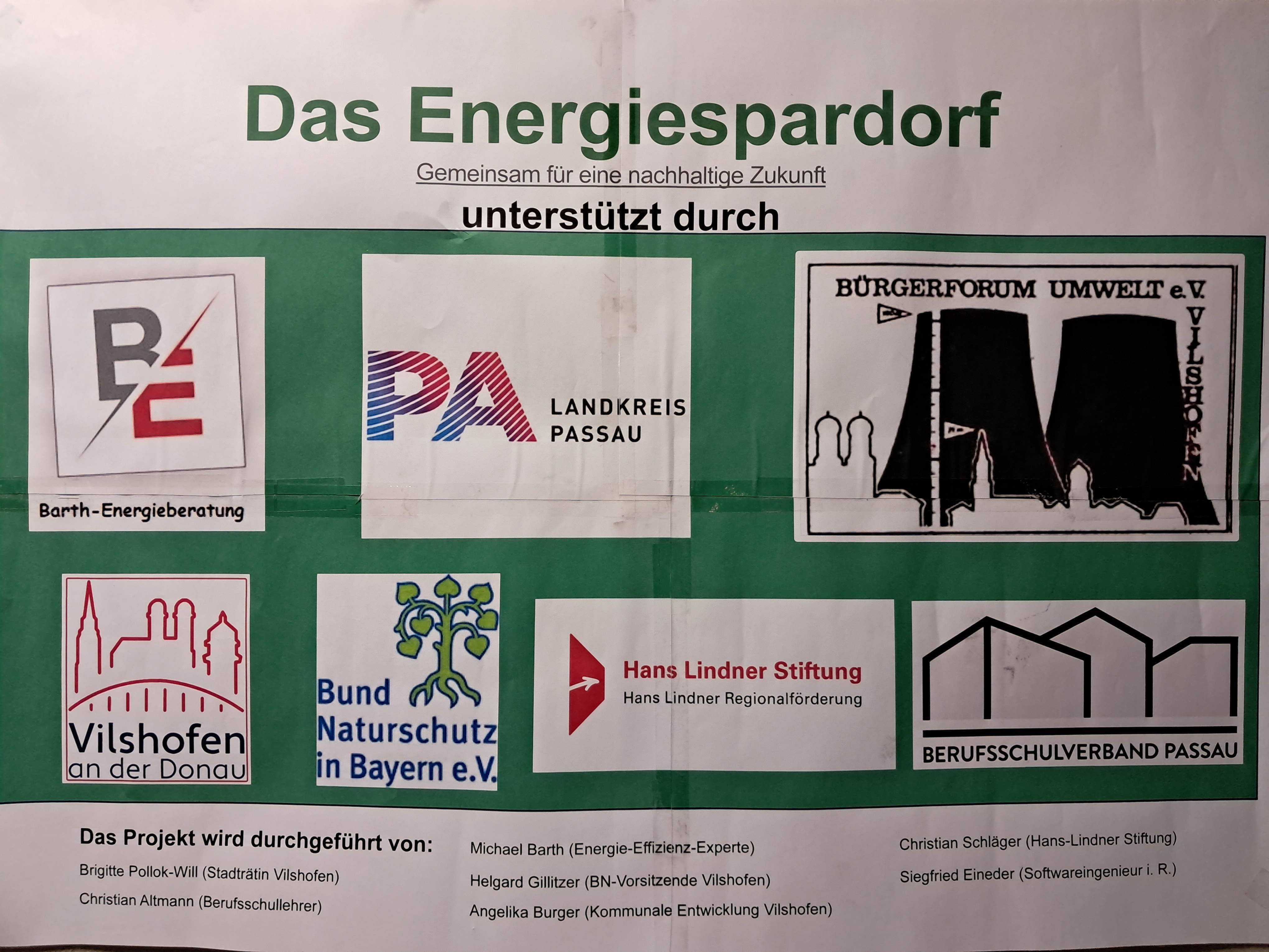Energiespardorf, Plakat Gemeinschaftsprojekt